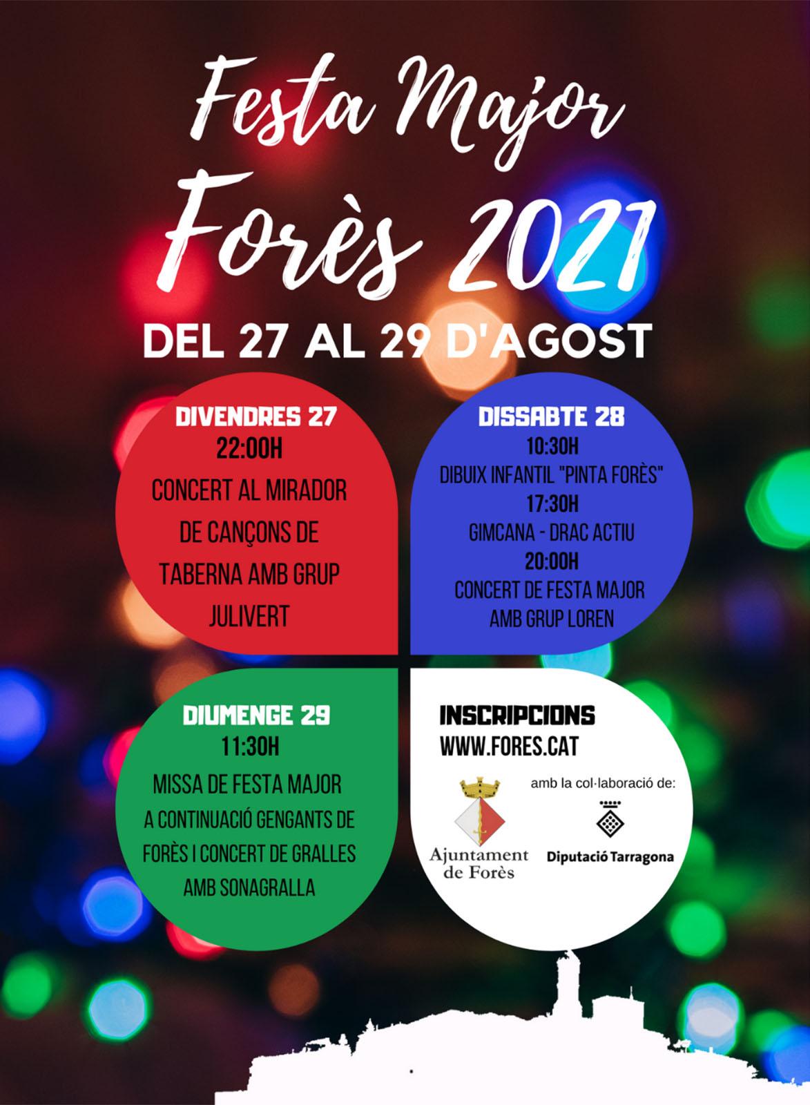 cartell Festa Major de Forès 2021