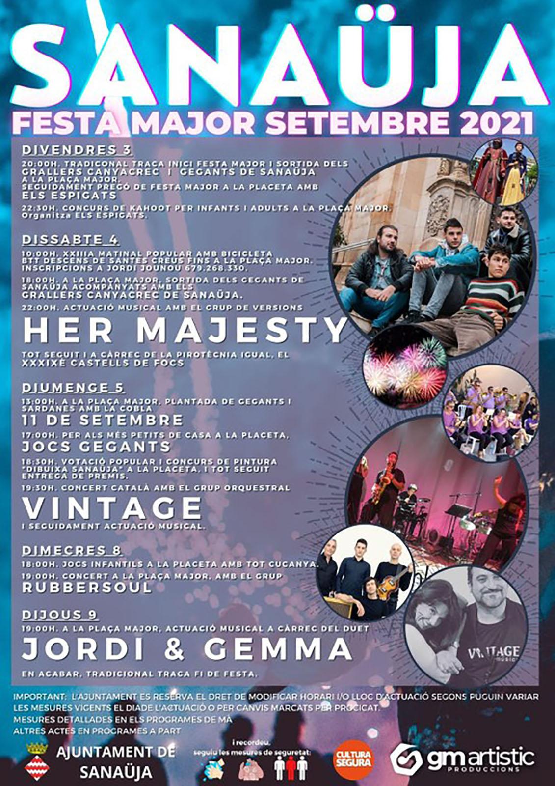 cartell Festa Major de Sanaüja 2021