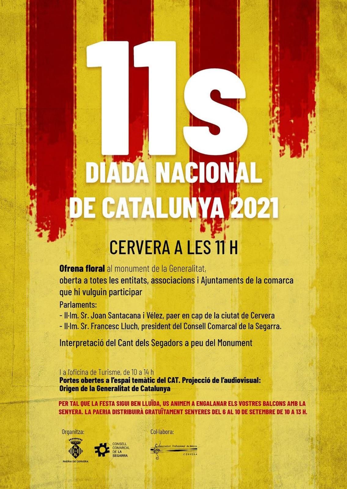 Actes commemoratius Diada Nacional de Catalunya a Cervera