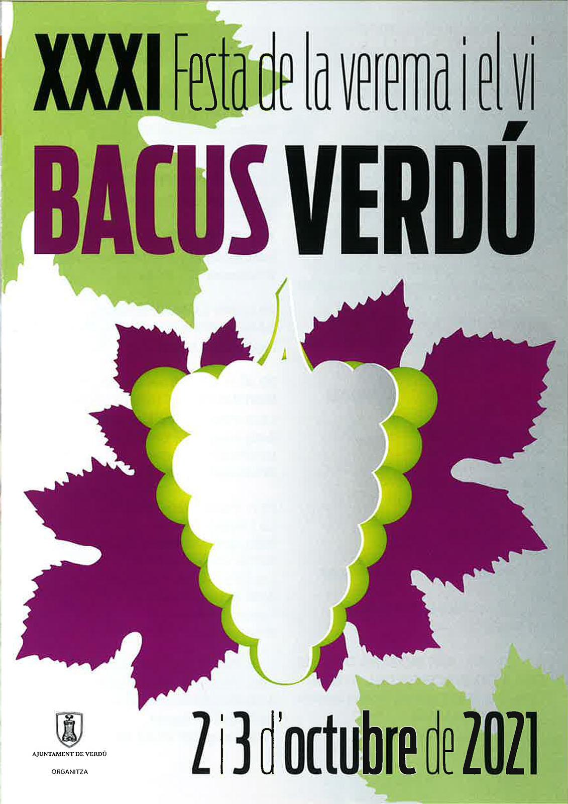 cartell 31a Festa de la Verema i el Vi Bacus Verdú