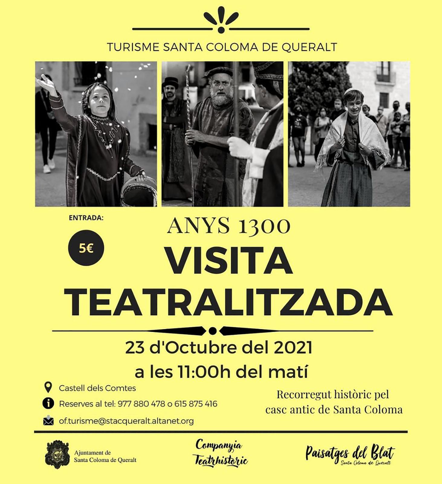 cartell Visita teatralitzada 'Santa Coloma anys 1300'