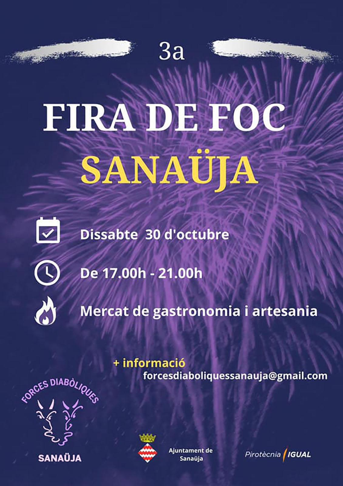 cartell 3a Fira de foc de Sanaüja cartell 3a Fira de foc de Sanaüja