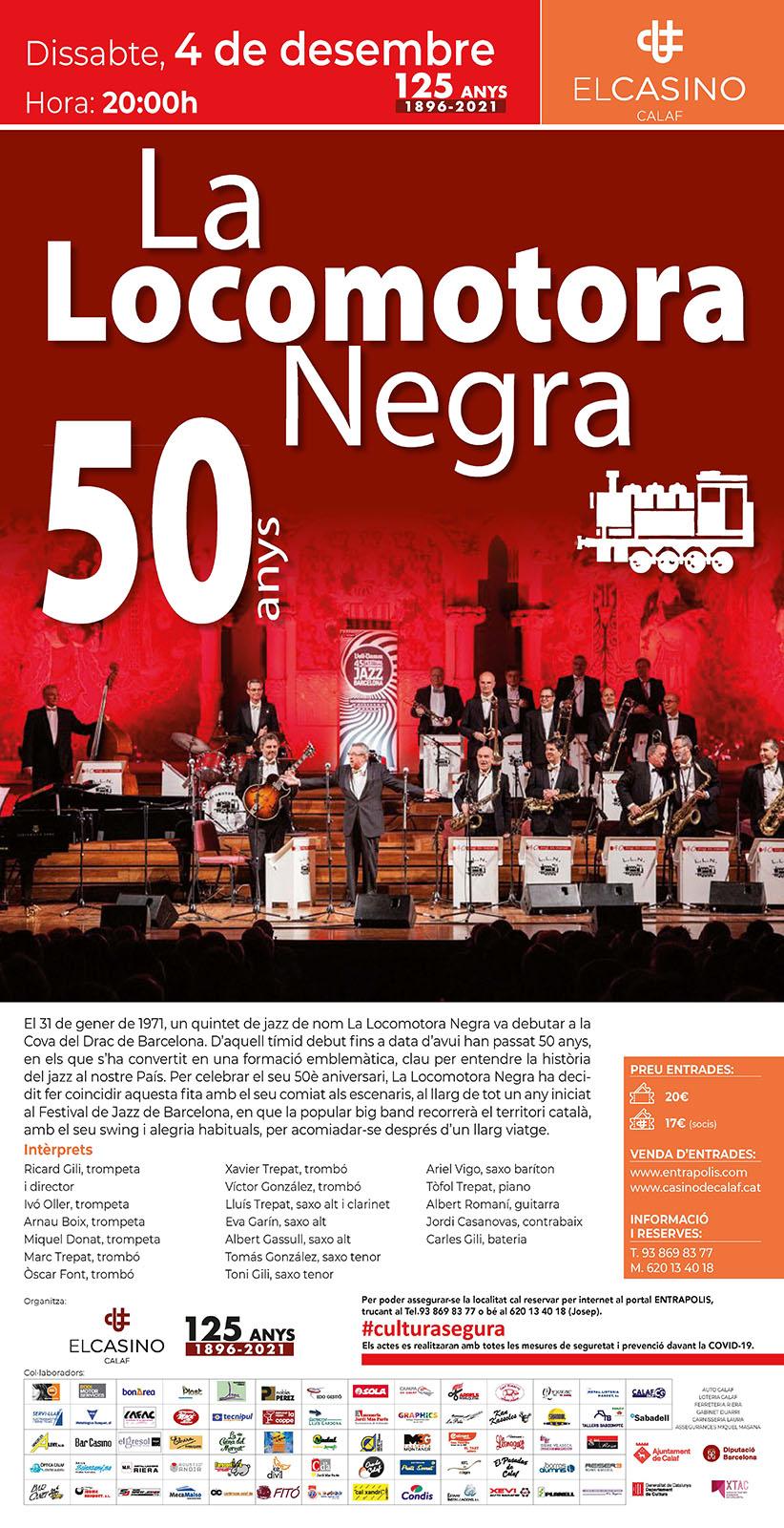 cartell Concert de 'La Locomotora Negra'