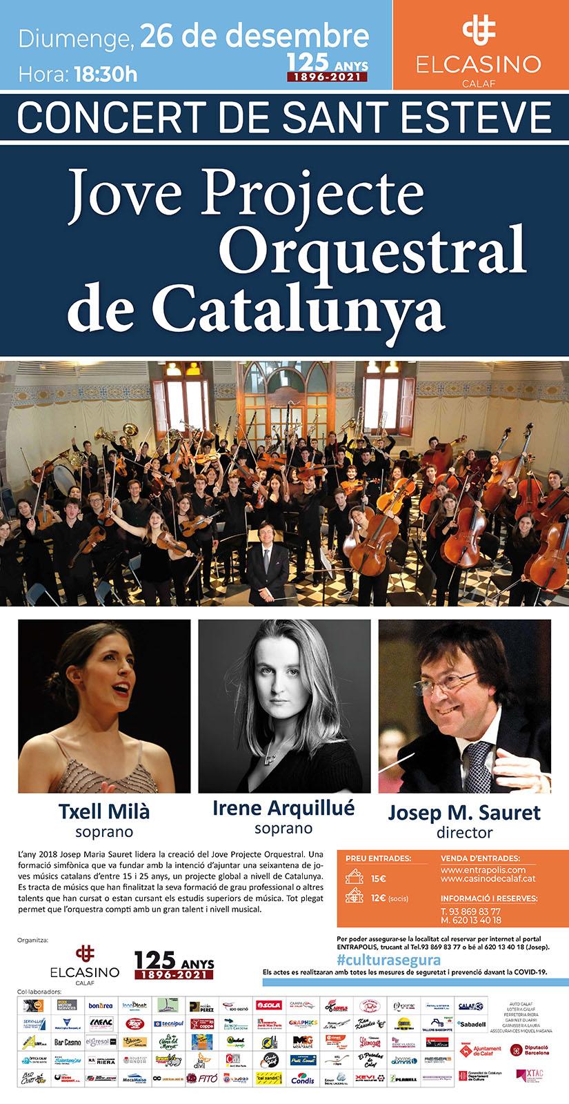 cartell Concert de Sant Esteve del Casino de Calaf