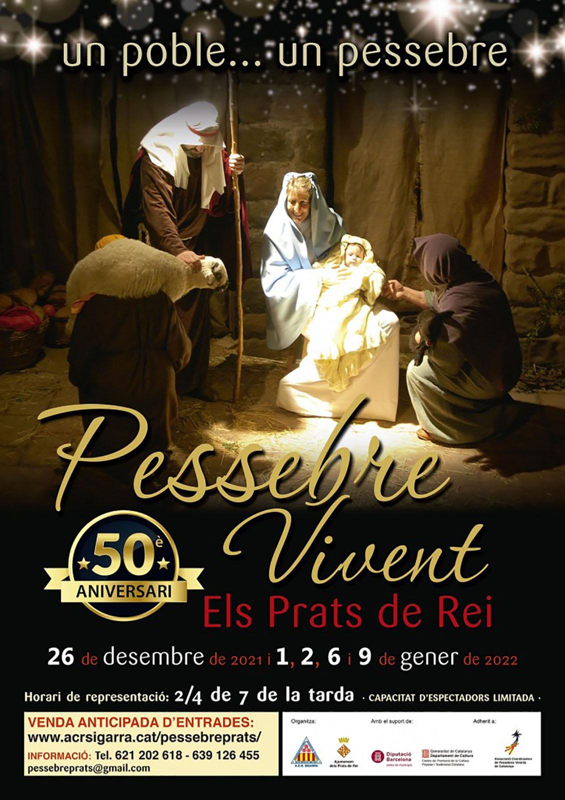 cartell Pessebre vivent dels Prats de Rei