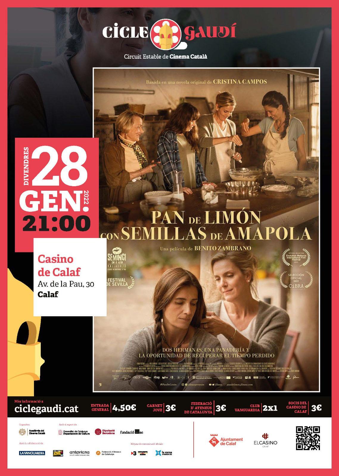 cartell Cinema 'Pan de limón con semillas de amapola'