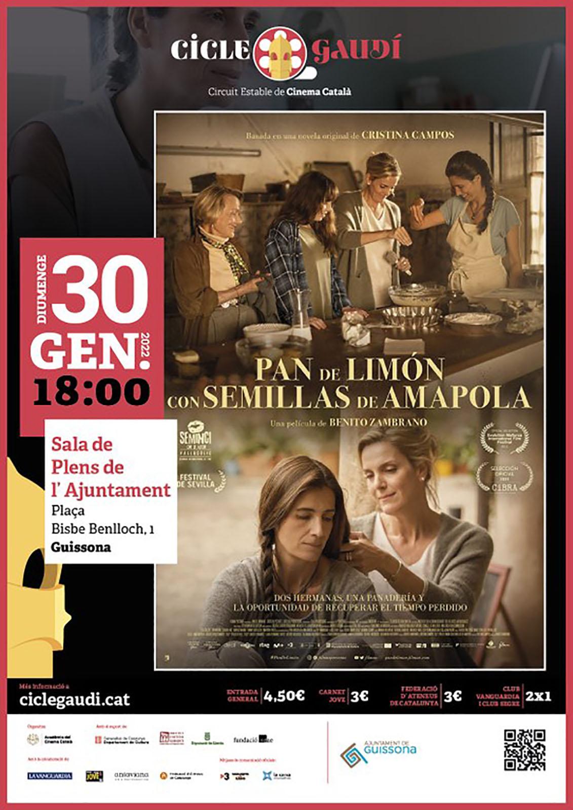 cartell Cinema 'Pan de limón con semillas de amapola'