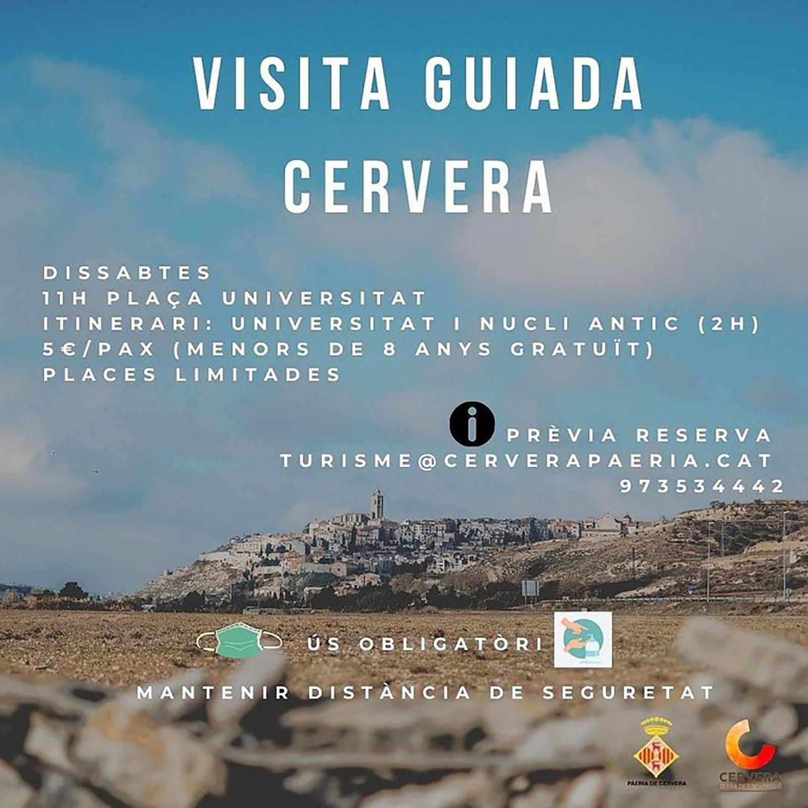 cartell Visites guiades als monuments de Cervera