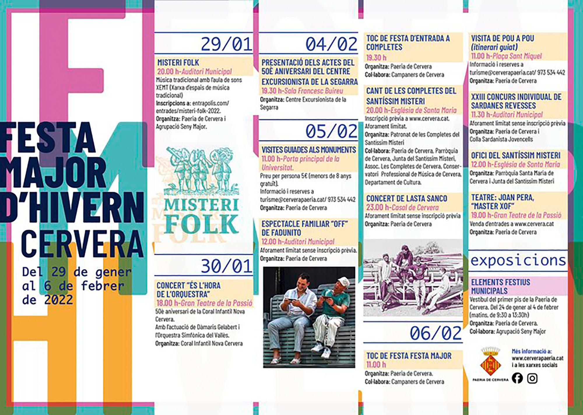 cartell Festa Major d’Hivern de Cervera 2022