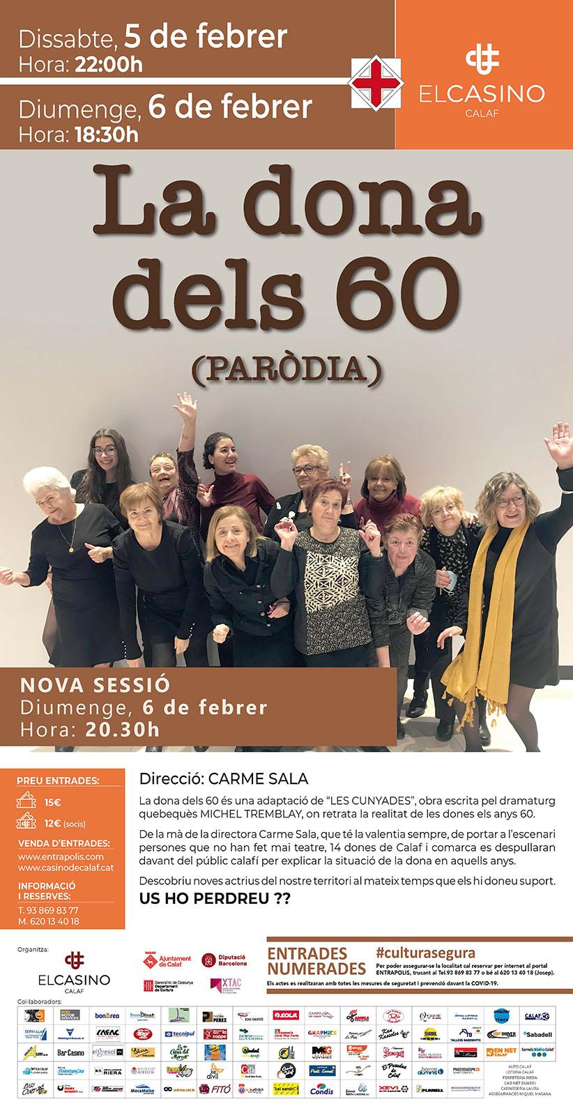 cartell Teatre 'La dona dels 60 (Paròdia)'