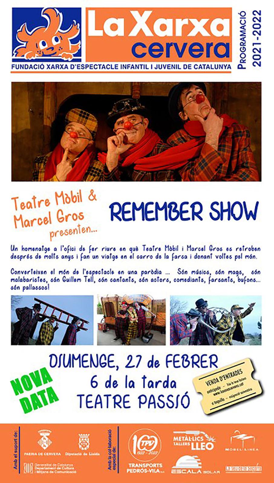 cartell Teatre 'Remember Show'