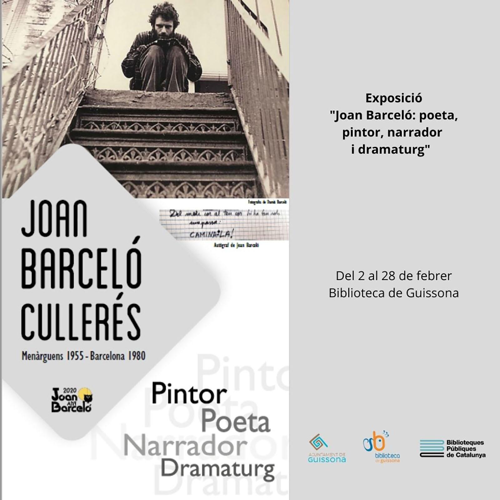 cartell Exposició 'Joan Barceló: poeta, pintor, narrador i dramaturg'