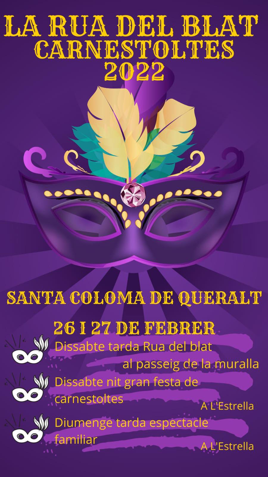 cartell Carnestoltes de Santa Coloma de Queralt 2022
