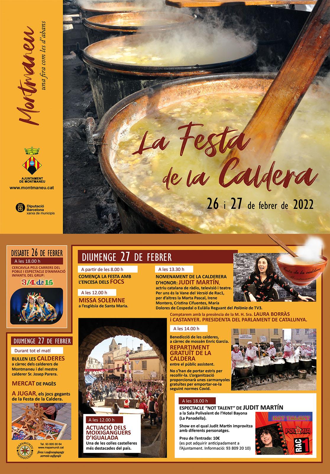 cartell Festa de la Caldera 2022