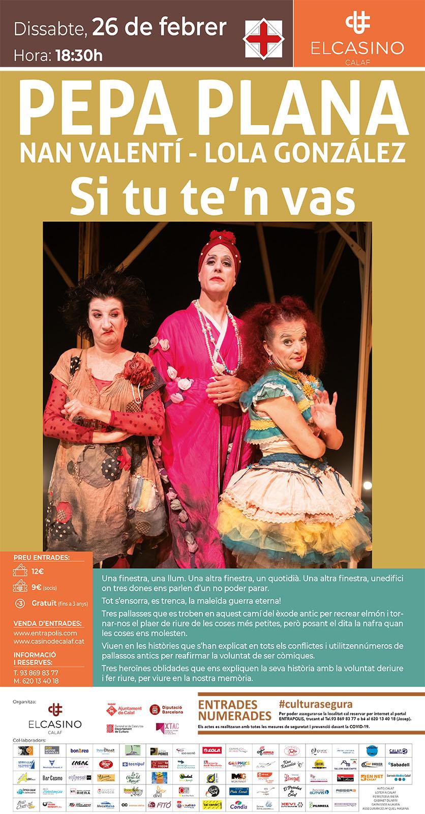 cartell Teatre ‘Si tu te’n vas’