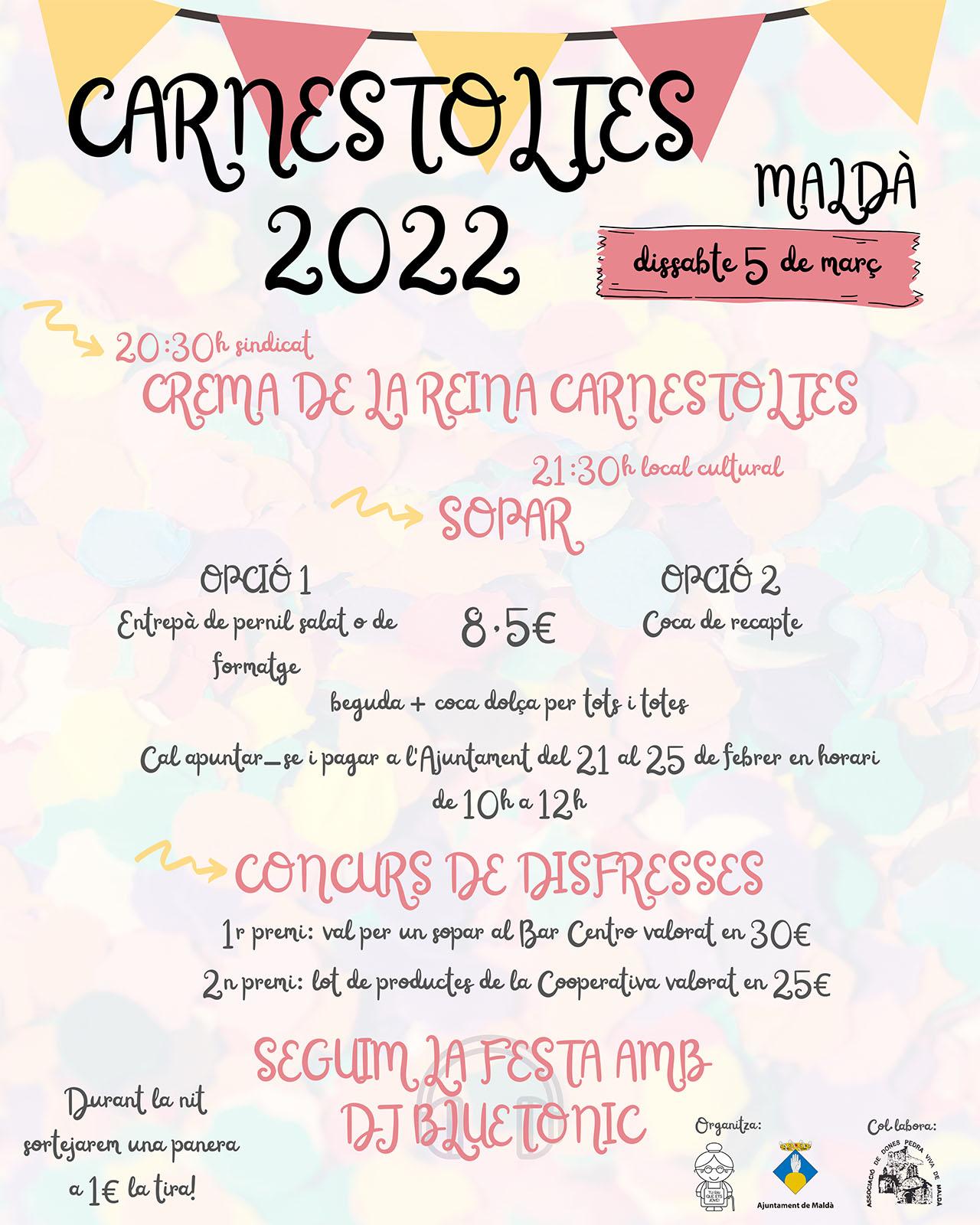 cartell Carnestoltes de Maldà 2022