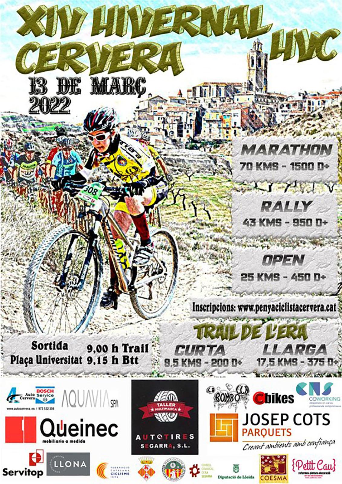 cartell XIV Hivernal i Trail de Cervera