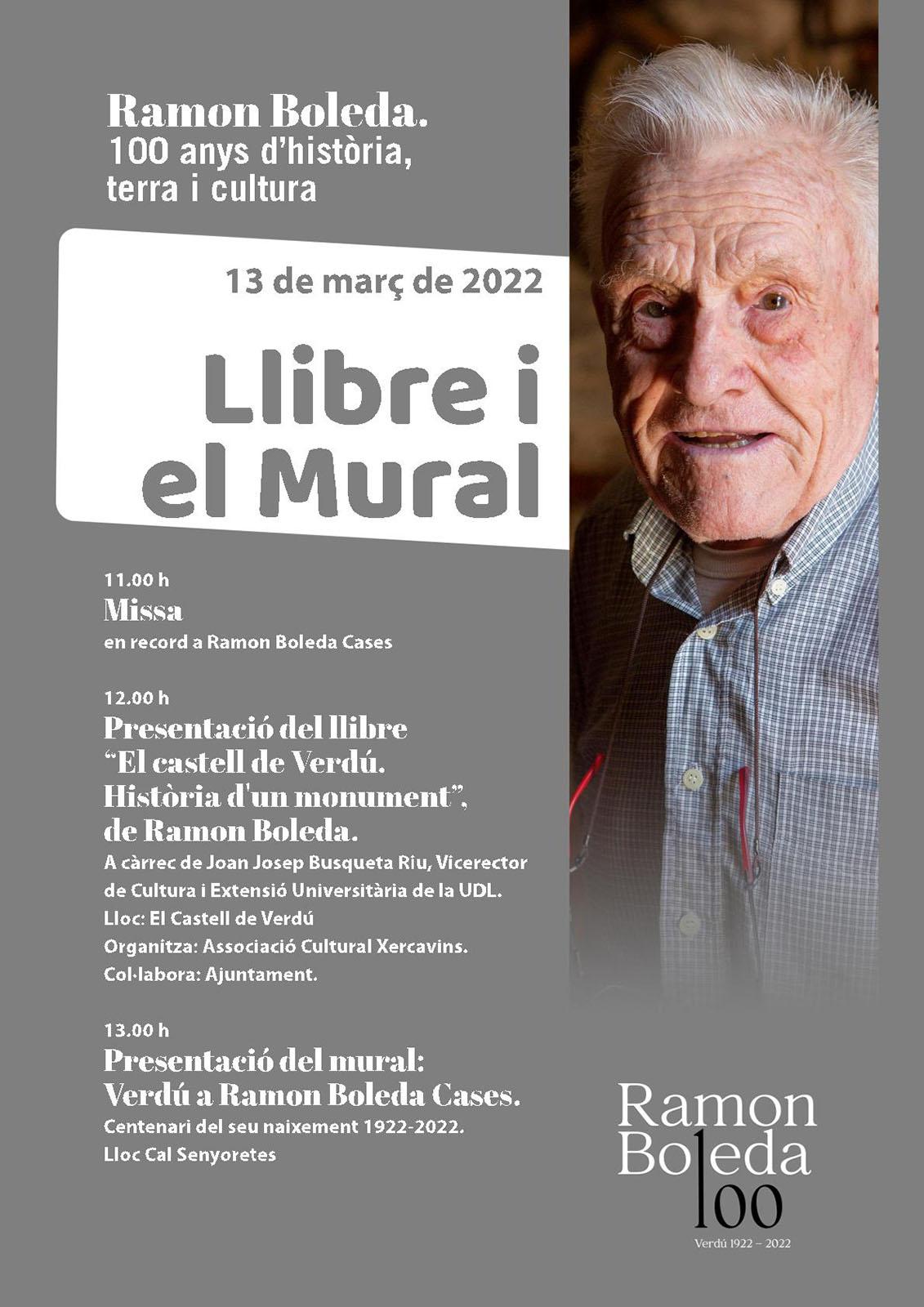 cartell Actes commemoratius a Ramon Boleda