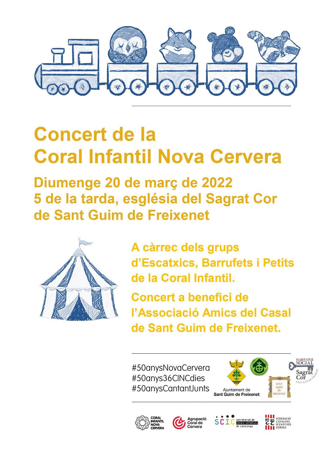 cartell Concert de la Coral Infantil Nova Cervera