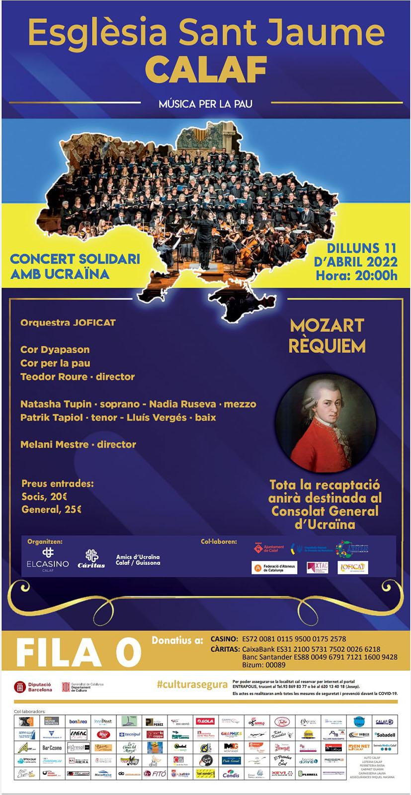 cartell Concert solidari amb Ucraïna