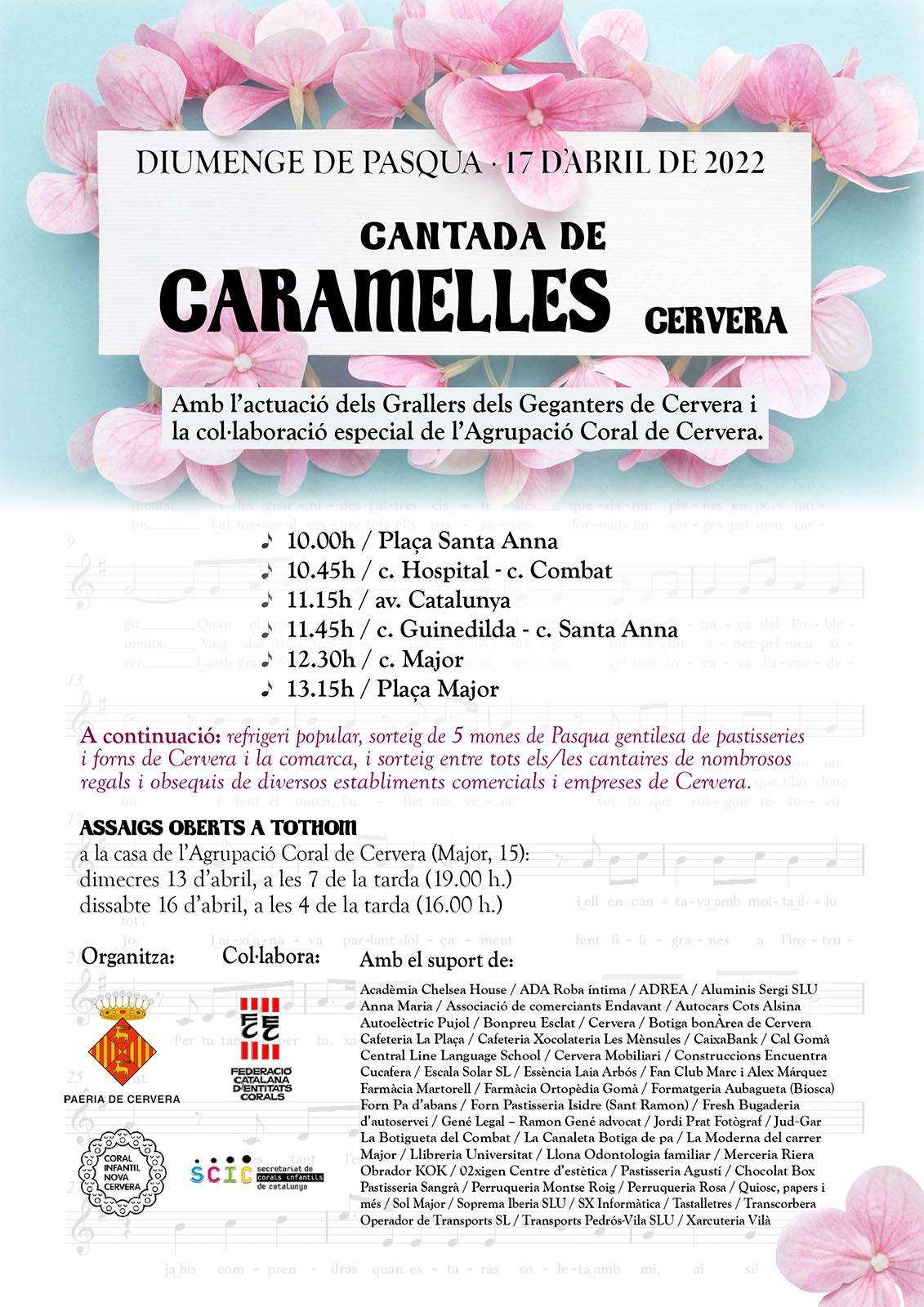 cartell Caramelles 2022 a Cervera