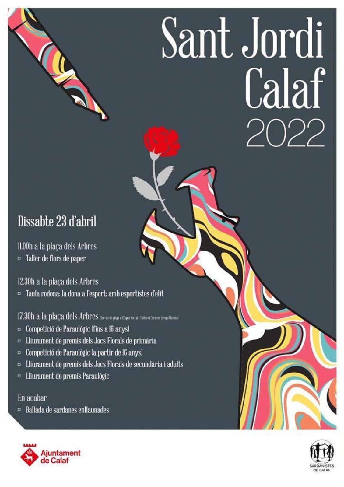 cartell Festa de Sant Jordi 2022 a Calaf