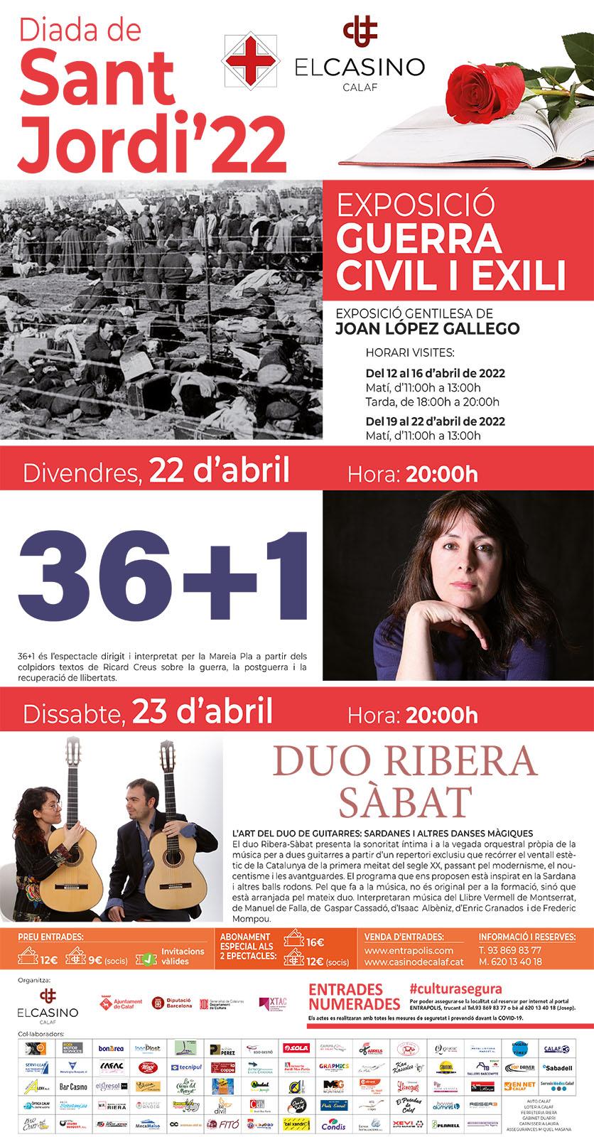 cartell Sant Jordi al Casino de Calaf