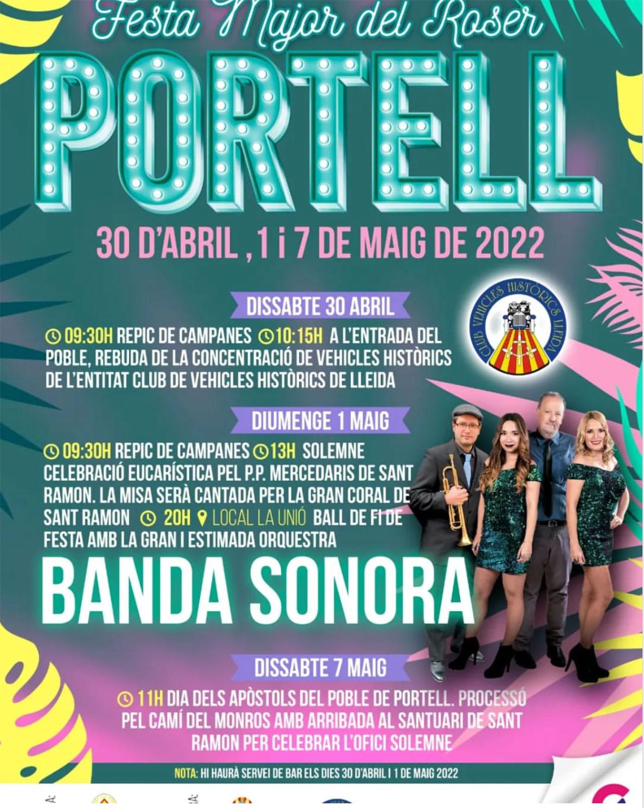 cartell Festa Major del Roser Portell 2022