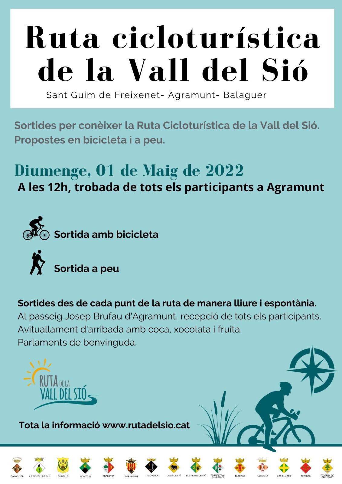 cartell Ruta cicloturística de la Vall del Sió