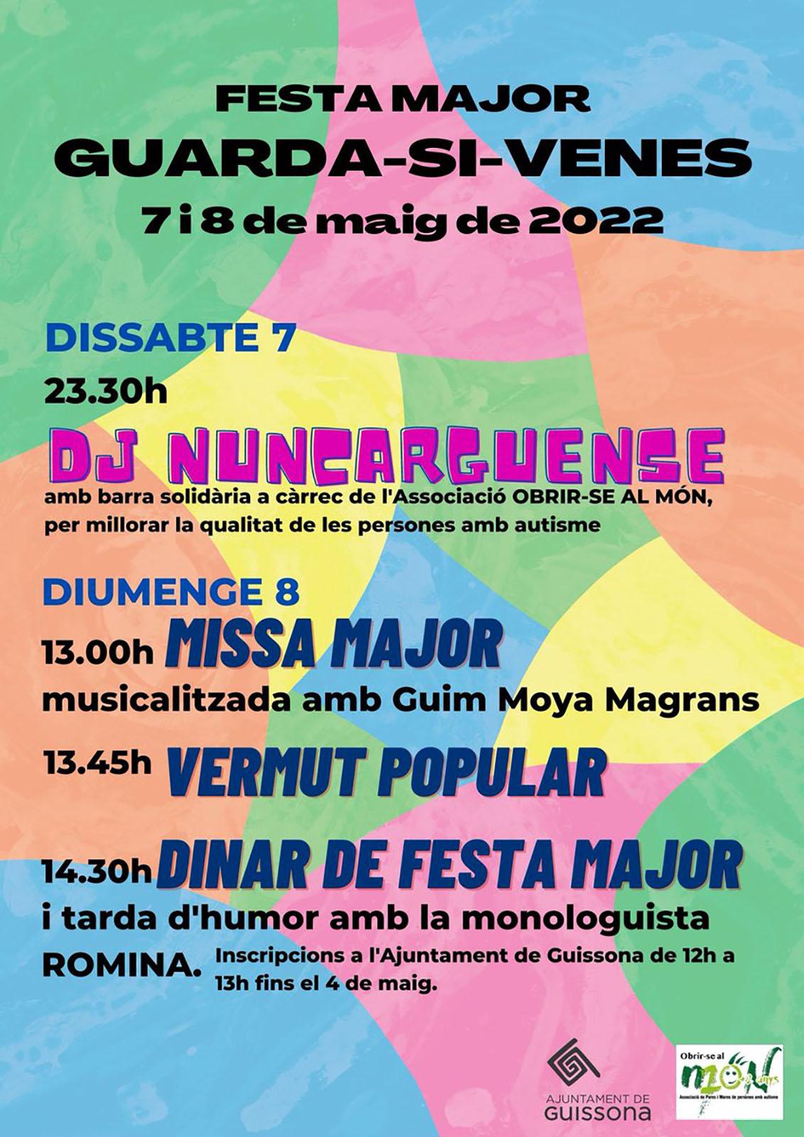 cartell Festa major de Guarda-si-venes 2022