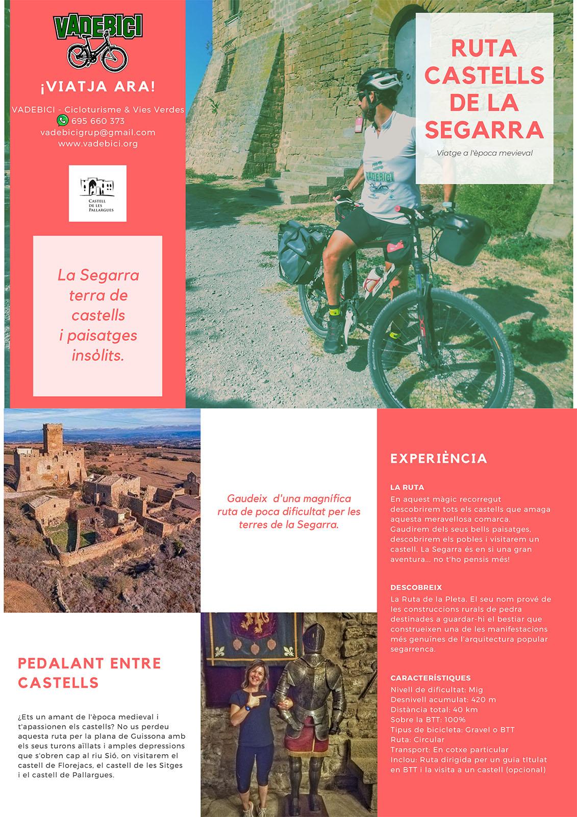 cartell Ruta BTT 'Castells de la Segarra'