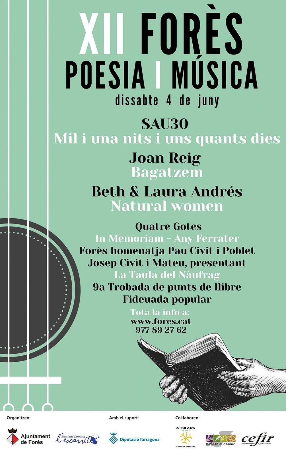 cartell XII Forès Poesia i Música