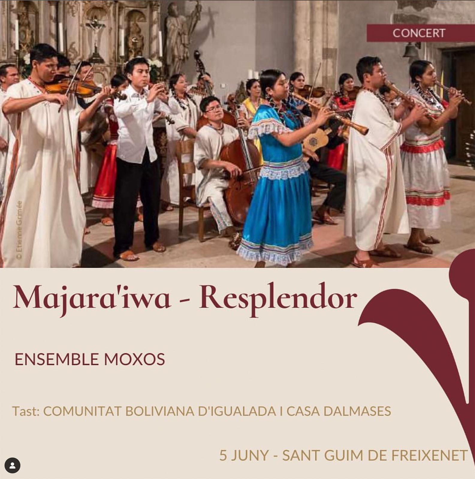 cartell Espurnes barroques concert 'Ensemble Moxos' a Sant Guim de la Rabassa