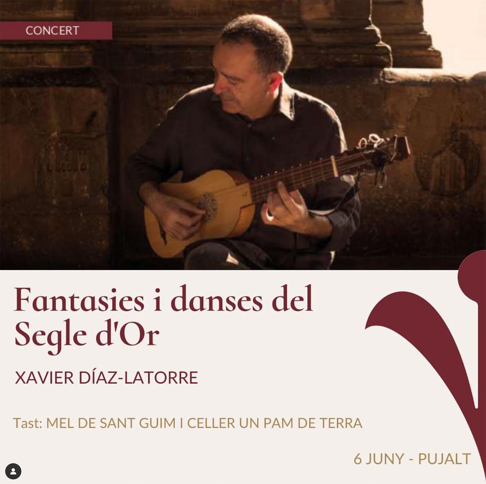 cartell Espurnes barroques concert 'Fantasies i danses del Segle d'Or' a Pujalt