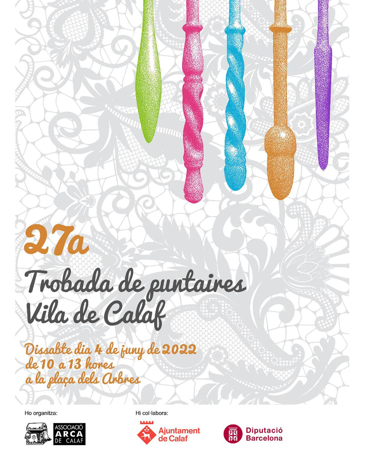 cartell 27a Trobada de puntaires Vila de Calaf