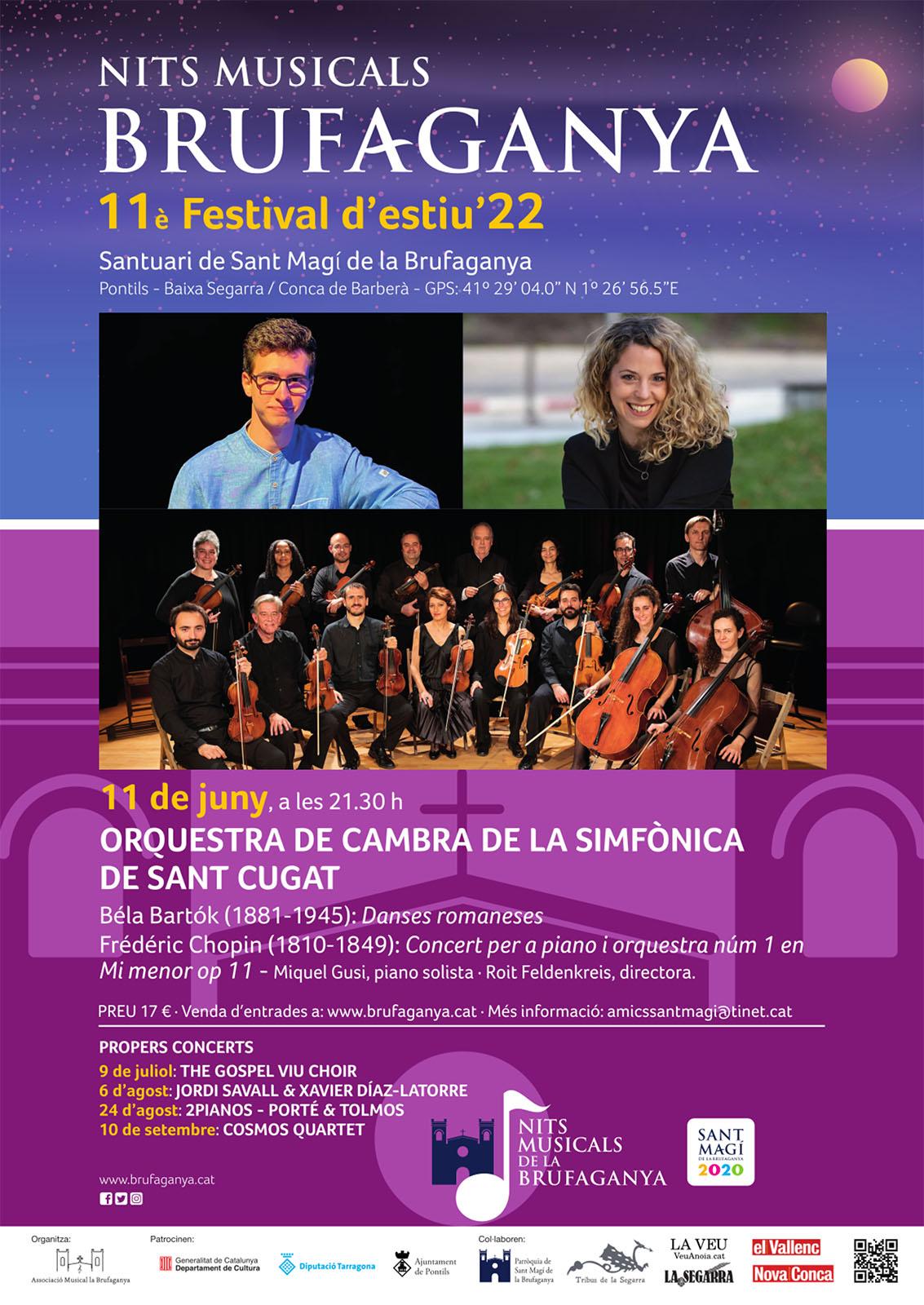 cartell Nits Musicals de la Brufaganya 'Orquestra de Cambra de la Simfònica de Sant Cugat'