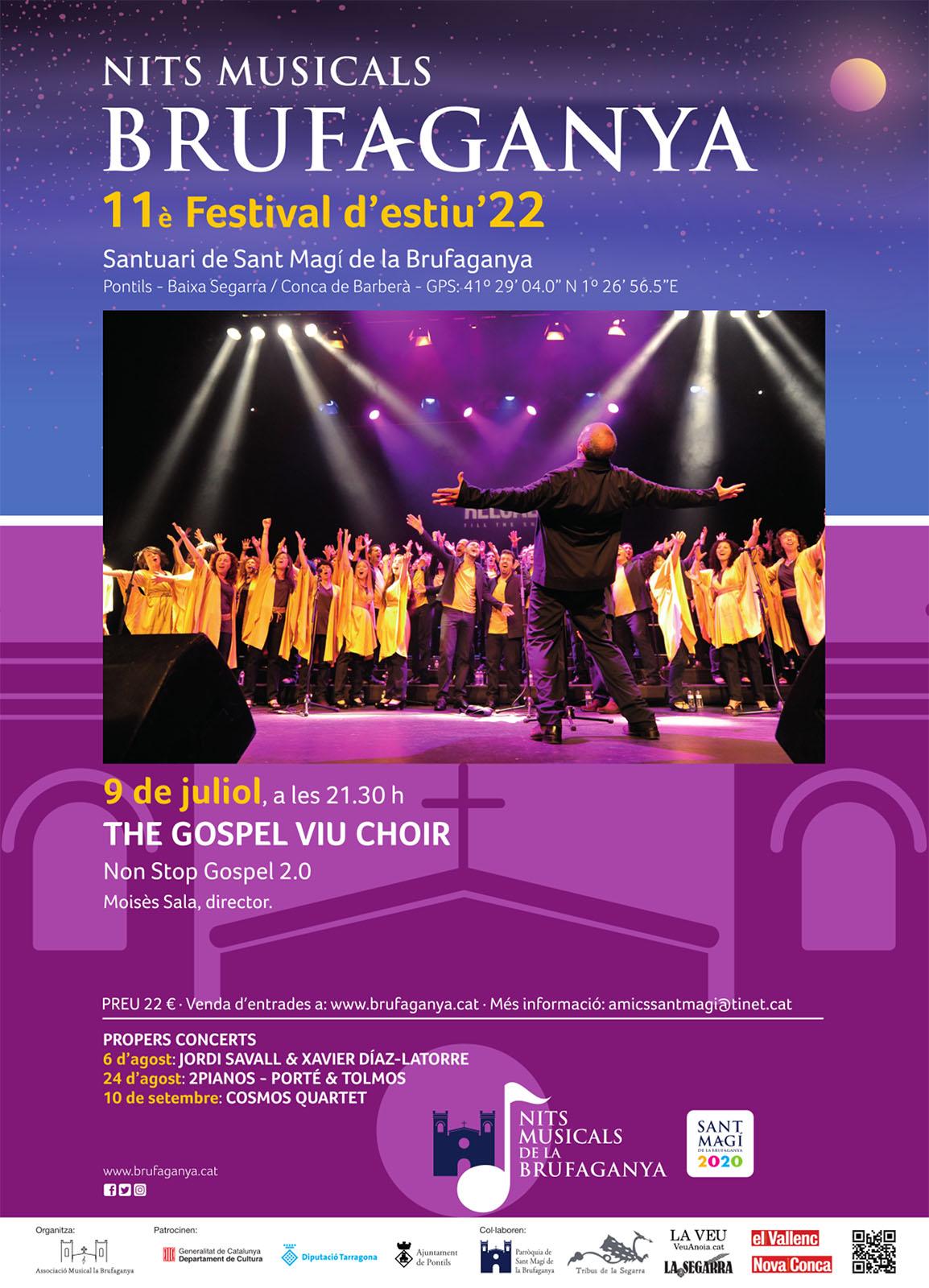 cartell Nits Musicals de la Brufaganya 'The Gospel Viu Choir'