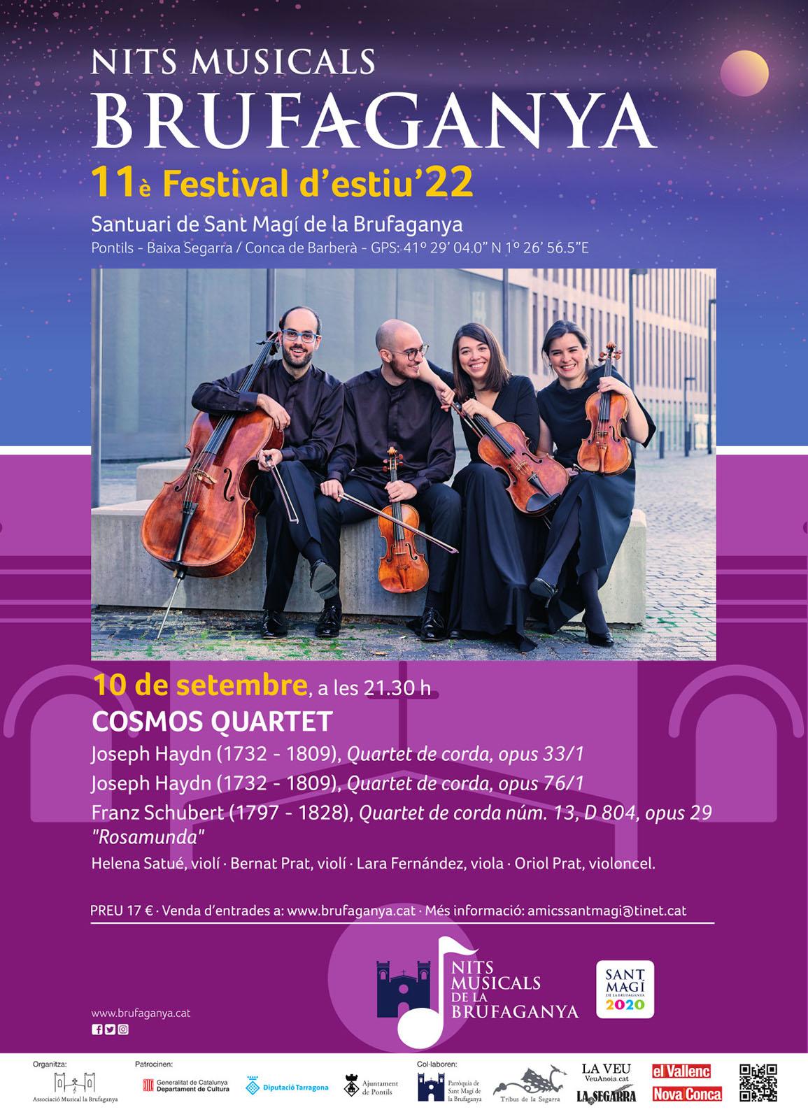 cartell Nits Musicals de la Brufaganya 'Cosmos Quartet'