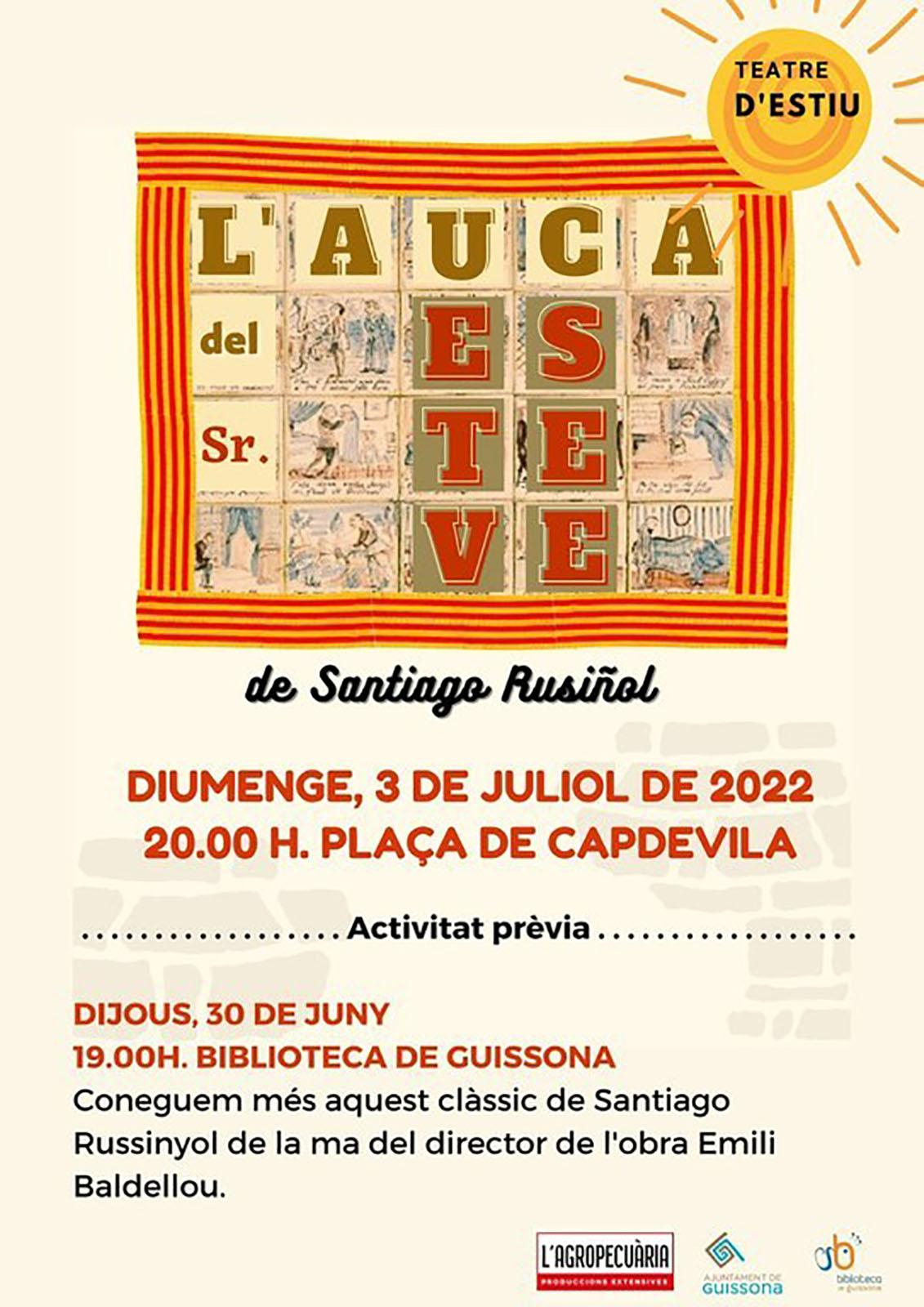 cartell Teatre 'L'Auca del senyor Esteve'