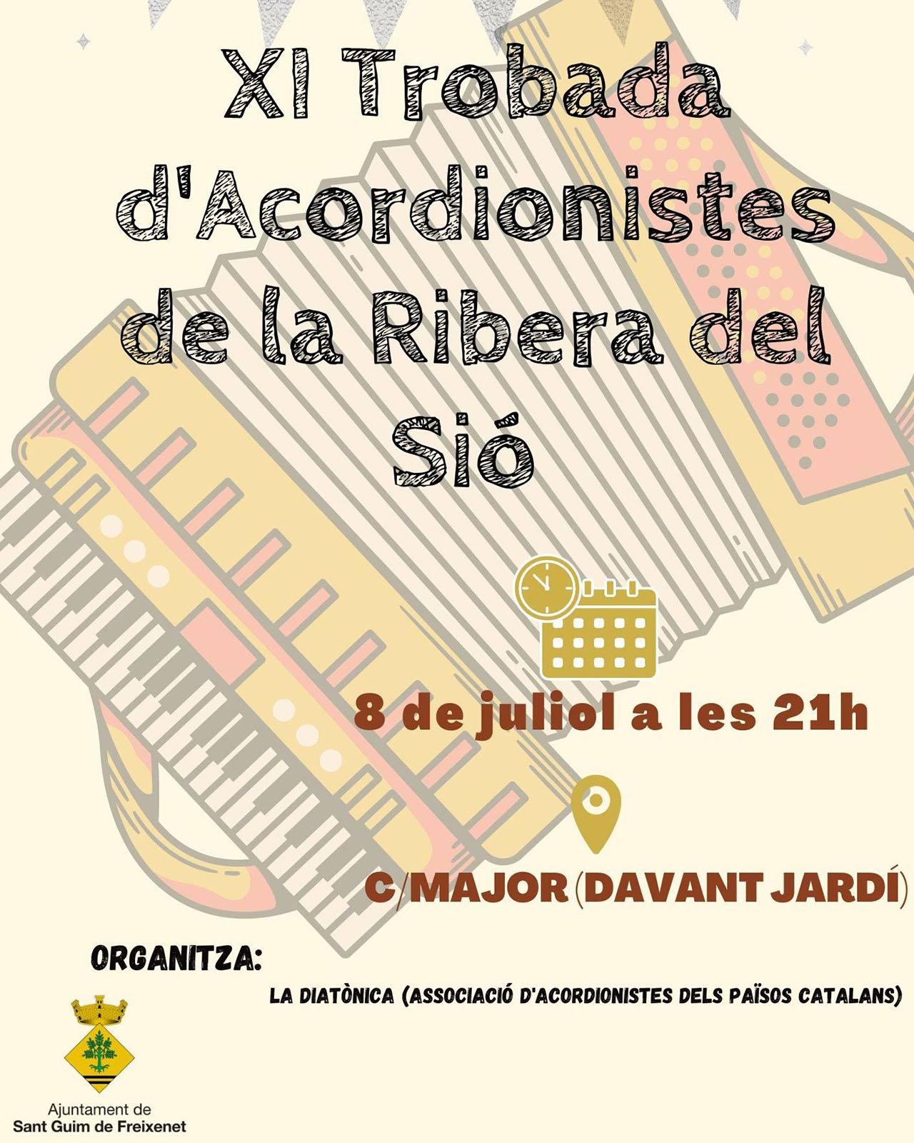 cartell XI Trobada d'Acordionistes de la Ribera del Sió