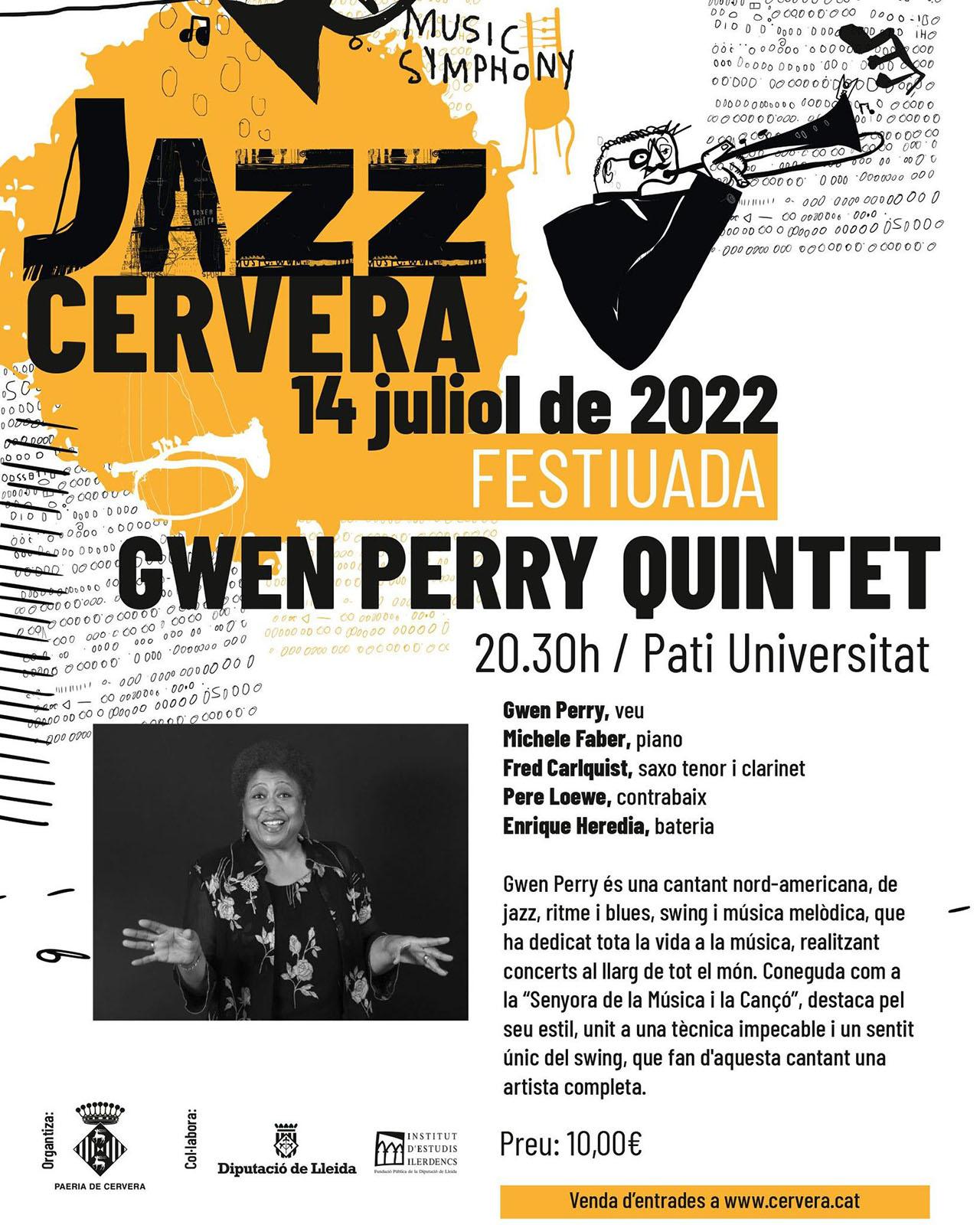 cartell Jazz Cervera 'Gwen Perry Quintet'