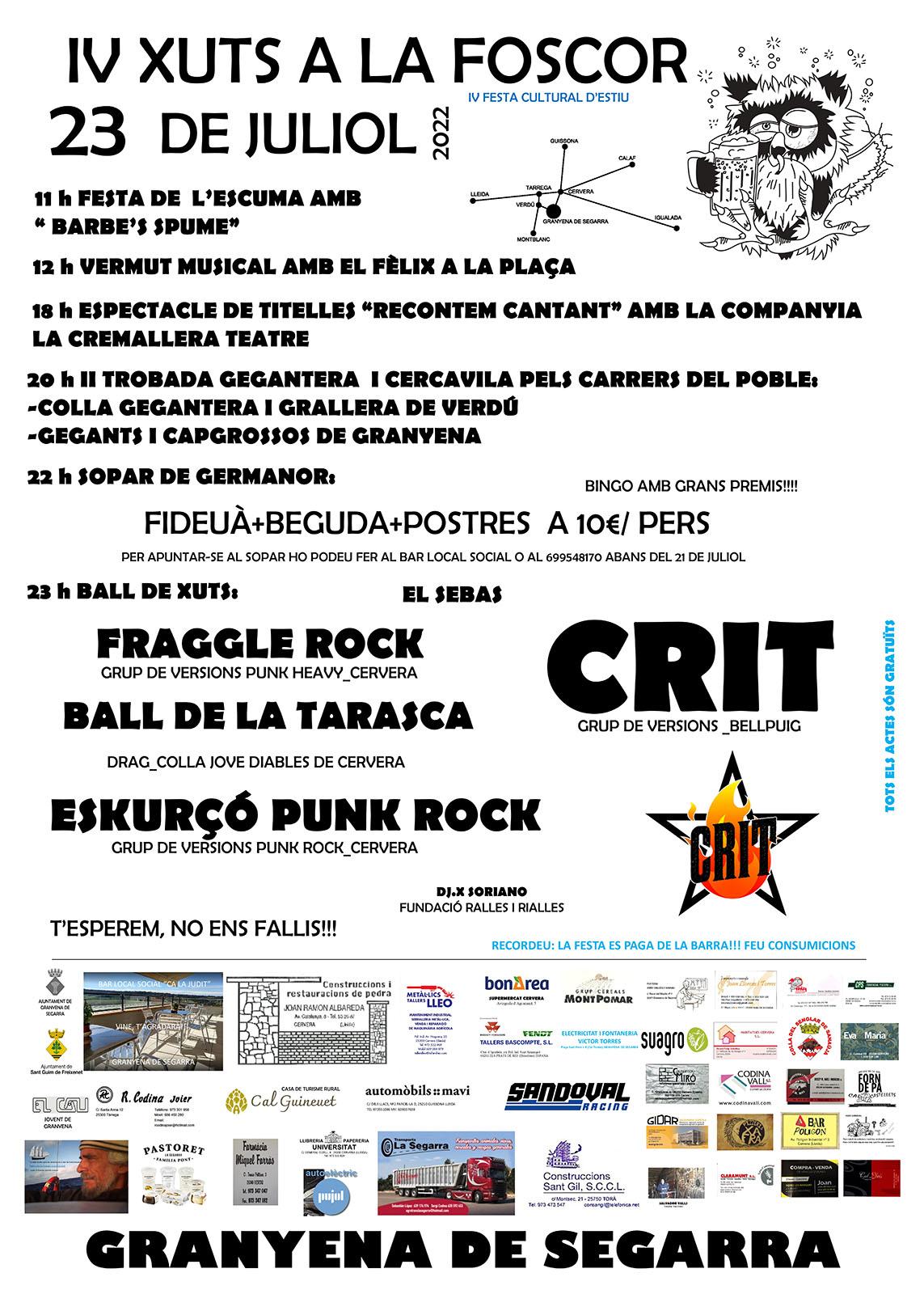 cartell IV XUTS A LA FOSCOR