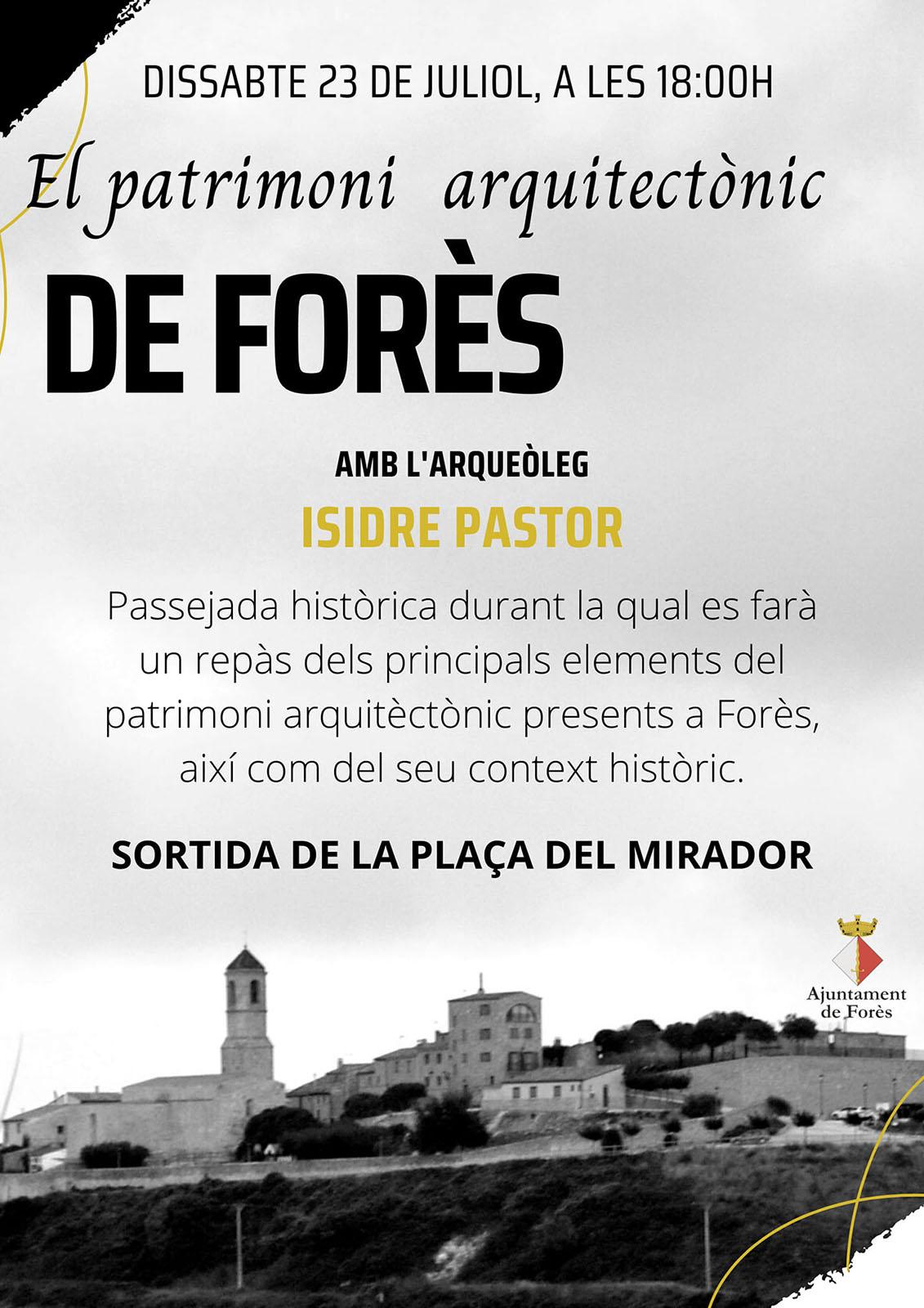 cartell Passejada pel patrimoni de Forès