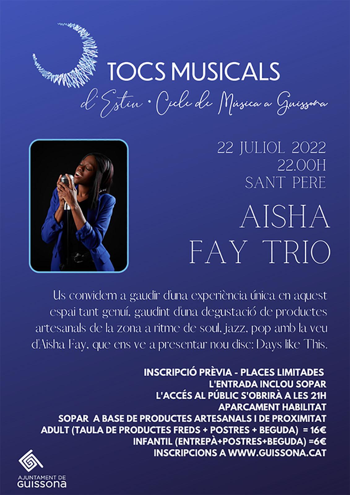cartell Tocs musicals ' Trio Aisha Fay'