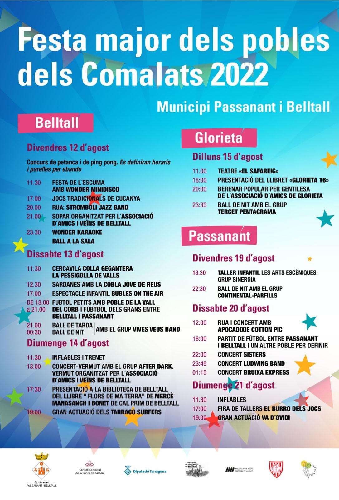 cartell Festa Major de Passanant 2022