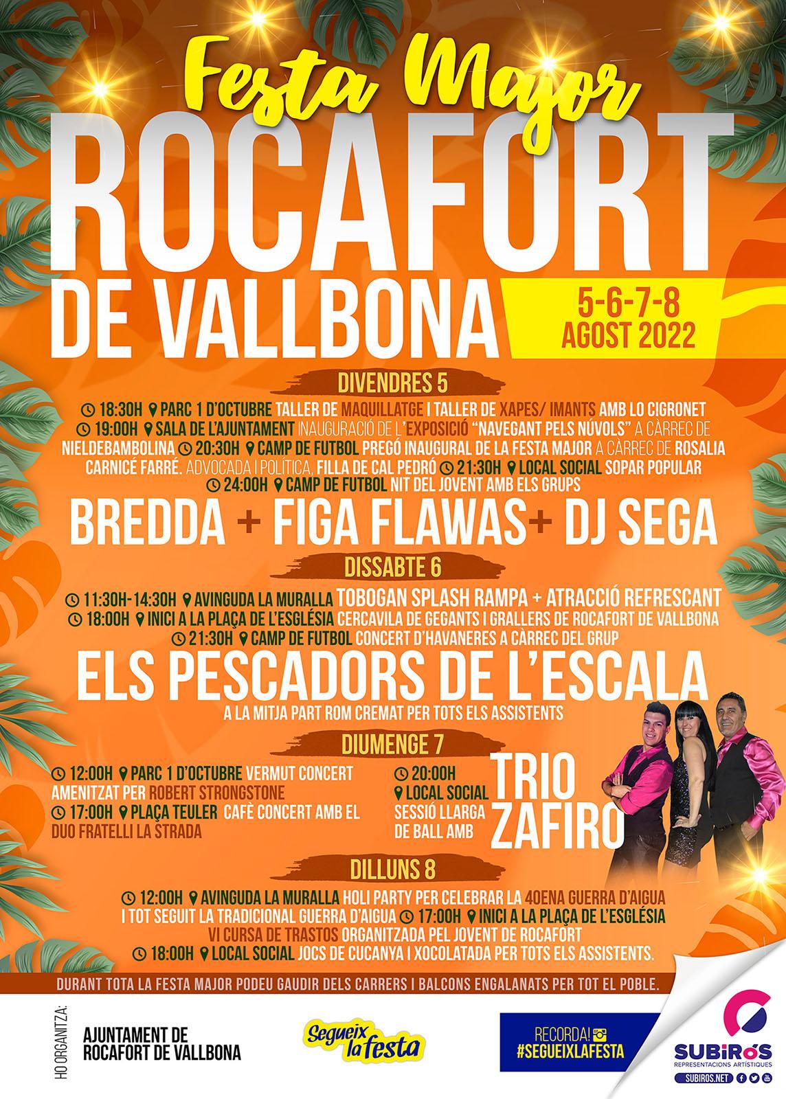 cartell Festa Major de Rocafort de Vallbona 2022