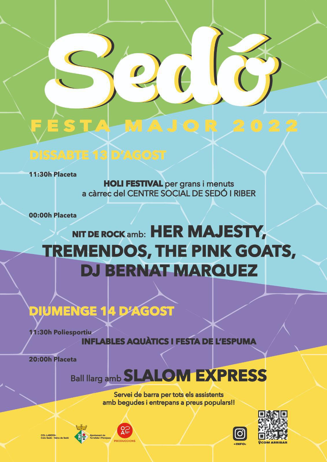 cartell Festa major de Sedó 2022