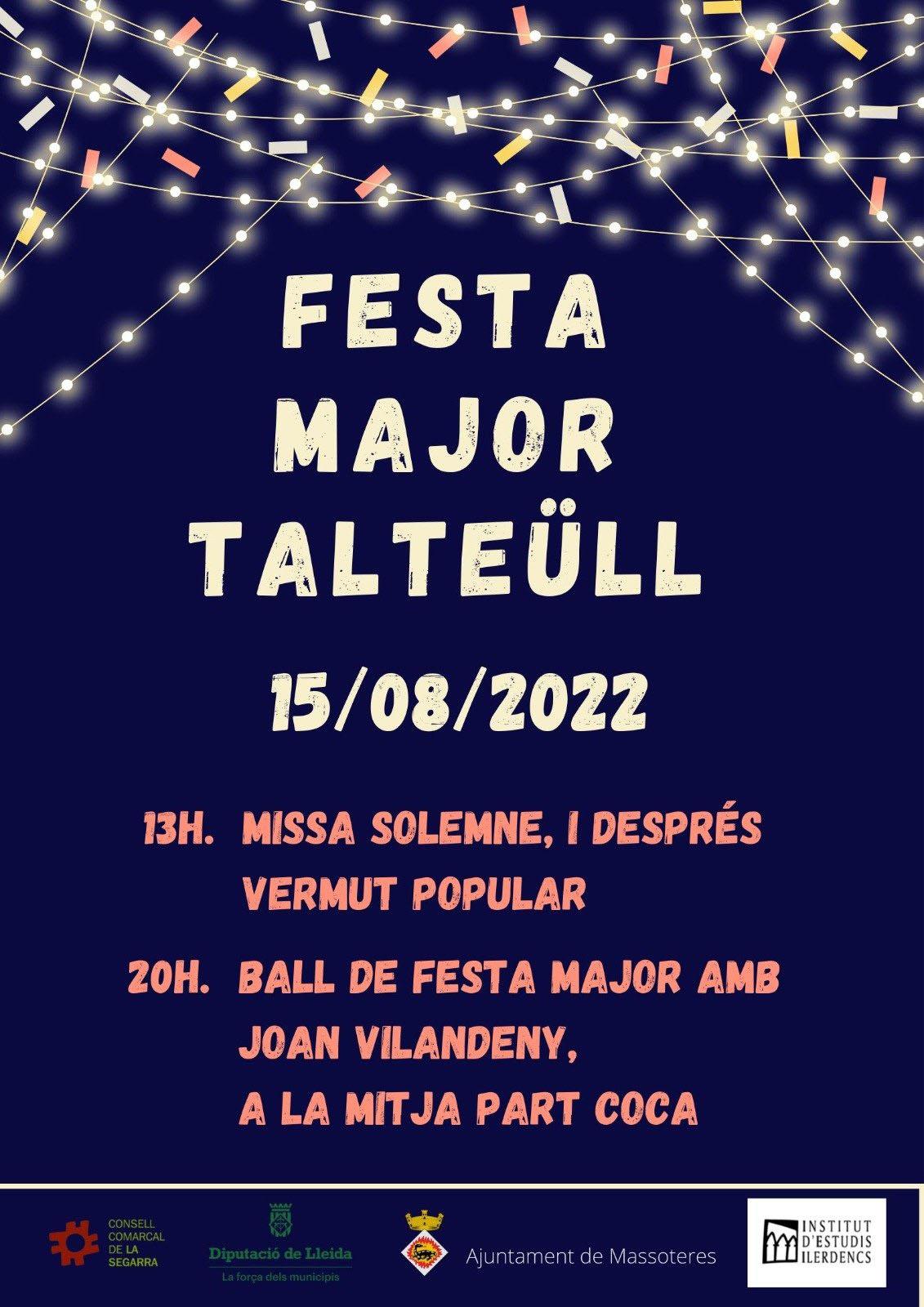 cartell Festa Major de Talteüll 2022