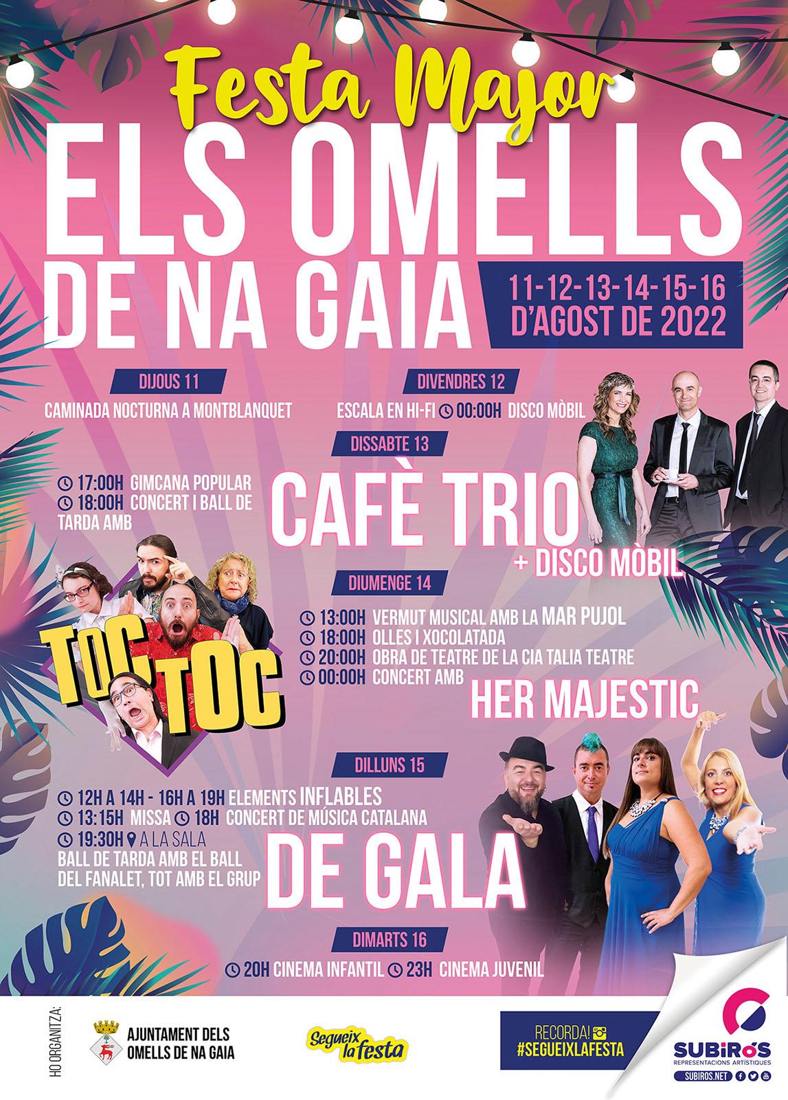 cartell Festa Major dels Omells de na Gaia 2022