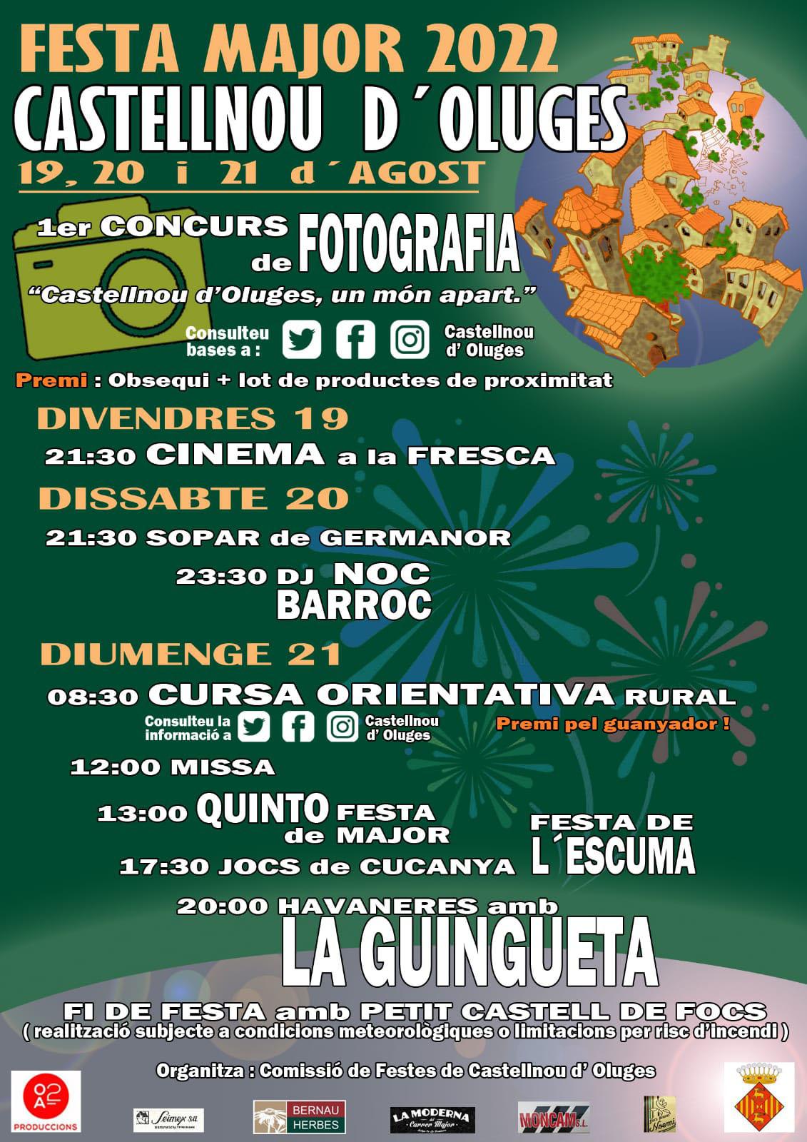 cartell Festa Major de Castellnou d'Oluges 2022